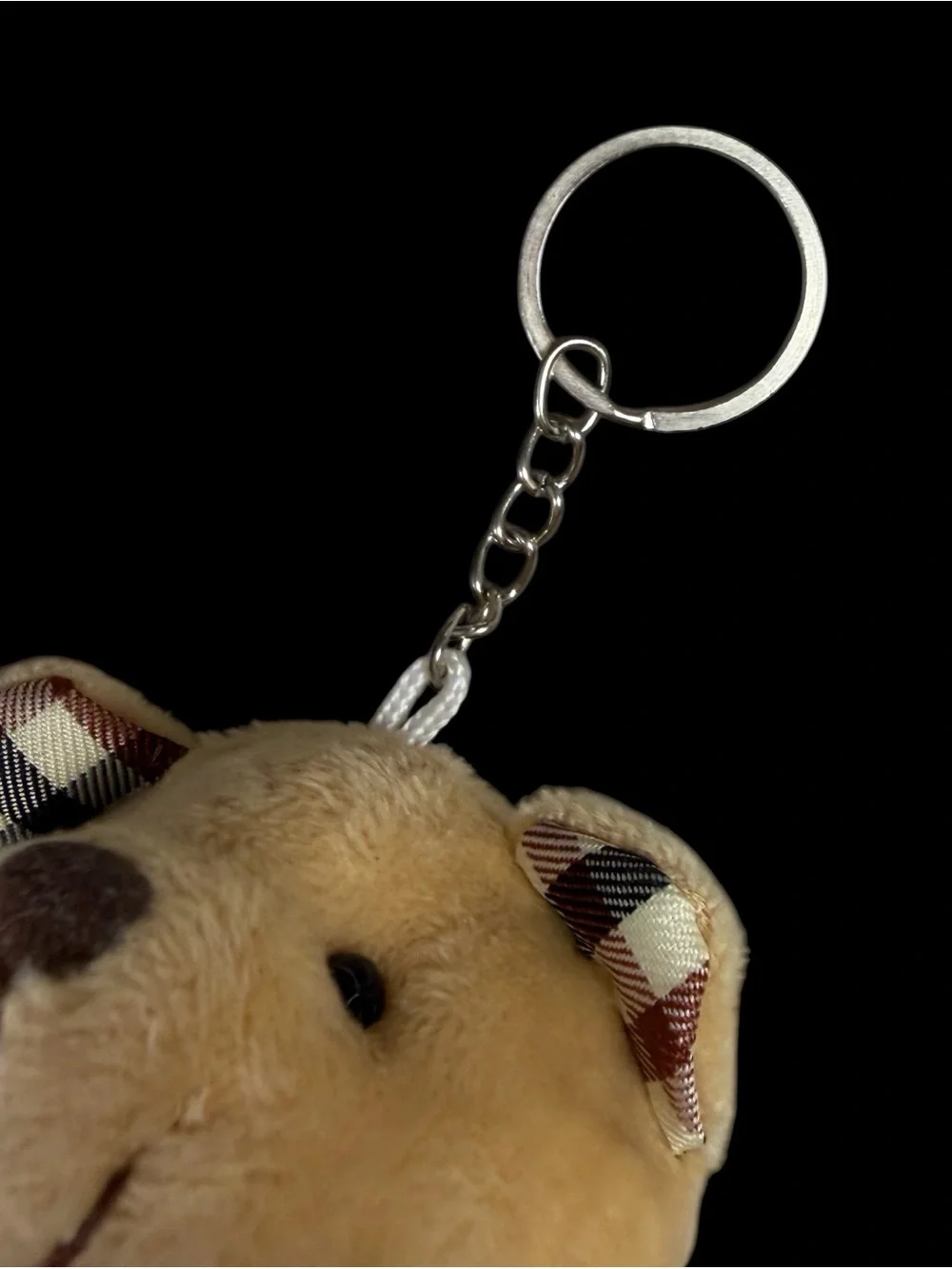 4” Teddy Bear Purse Charm Keychain Brown Plaid Paws plushie New